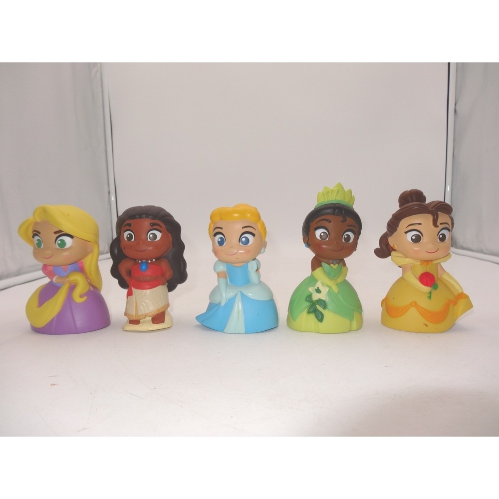 Disney Princess Vinyl Figures Bath Squirter Water Cinderella Belle Rapunzel 5"